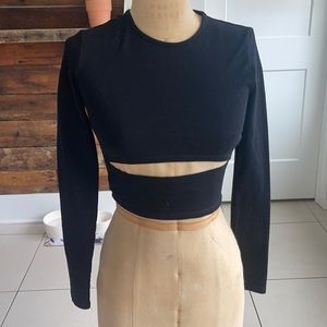 Cut-out crop long sleeve